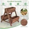 imageGiantex 3Tier Vertical Raised Garden Bed Wood Elevated Planter Box with Legs Storage Shelf Liners for Growing Vegetables Herbs Flowers Indoor Outdoor Freestanding Raised Bed for Patio Natural26x29x29