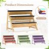 imageGiantex 3Tier Vertical Raised Garden Bed Wood Elevated Planter Box with Legs Storage Shelf Liners for Growing Vegetables Herbs Flowers Indoor Outdoor Freestanding Raised Bed for Patio Natural46x29x315