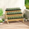 imageGiantex 3Tier Vertical Raised Garden Bed Wood Elevated Planter Box with Legs Storage Shelf Liners for Growing Vegetables Herbs Flowers Indoor Outdoor Freestanding Raised Bed for Patio Natural46x29x315