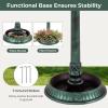 imageGiantex 42 inch Bird Bath Solar Lighted Pedestal Bird Bath with Bird Feeder Flower Planter Base Solar Powered Lamp 3 Ground Stakes Standing Birdbath for Outside Garden Yard Outdoor GreenGreen