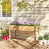imageGiantex 65 Wooden Raised Garden Bed wTrellis on Wheels Mobile Elevated Planter Box wLegs Liner amp Drainage Holes for Climbing Plant Vegetable Herb Flower Outdoor Garden Box Backyard Balcony1