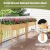 imageGiantex 65 Wooden Raised Garden Bed wTrellis on Wheels Mobile Elevated Planter Box wLegs Liner amp Drainage Holes for Climbing Plant Vegetable Herb Flower Outdoor Garden Box Backyard Balcony2