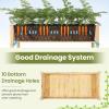 imageGiantex 65 Wooden Raised Garden Bed wTrellis on Wheels Mobile Elevated Planter Box wLegs Liner amp Drainage Holes for Climbing Plant Vegetable Herb Flower Outdoor Garden Box Backyard Balcony1