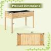 imageGiantex 65 Wooden Raised Garden Bed wTrellis on Wheels Mobile Elevated Planter Box wLegs Liner amp Drainage Holes for Climbing Plant Vegetable Herb Flower Outdoor Garden Box Backyard Balcony1