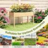imageGiantex 65 Wooden Raised Garden Bed wTrellis on Wheels Mobile Elevated Planter Box wLegs Liner amp Drainage Holes for Climbing Plant Vegetable Herb Flower Outdoor Garden Box Backyard Balcony1