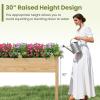 imageGiantex 65 Wooden Raised Garden Bed wTrellis on Wheels Mobile Elevated Planter Box wLegs Liner amp Drainage Holes for Climbing Plant Vegetable Herb Flower Outdoor Garden Box Backyard Balcony2
