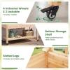 imageGiantex 65 Wooden Raised Garden Bed wTrellis on Wheels Mobile Elevated Planter Box wLegs Liner amp Drainage Holes for Climbing Plant Vegetable Herb Flower Outdoor Garden Box Backyard Balcony2