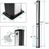 imageGiantex 72Ft 55 Gallon 2Section Solar Heated Outdoor Shower Temperature and Pressure Adjustment Easy Installation Pool Shower for Backyard Garden Beach SpaSilverBlack