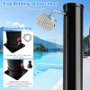 imageGiantex 72Ft 55 Gallon 2Section Solar Heated Outdoor Shower Temperature and Pressure Adjustment Easy Installation Pool Shower for Backyard Garden Beach SpaBlack