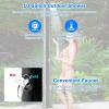 imageGiantex 72Ft 55 Gallon 2Section Solar Heated Outdoor Shower Temperature and Pressure Adjustment Easy Installation Pool Shower for Backyard Garden Beach SpaBlack
