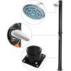 imageGiantex 72Ft 55 Gallon 2Section Solar Heated Outdoor Shower Temperature and Pressure Adjustment Easy Installation Pool Shower for Backyard Garden Beach SpaBlack