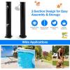 imageGiantex 72Ft 55 Gallon 2Section Solar Heated Outdoor Shower Temperature and Pressure Adjustment Easy Installation Pool Shower for Backyard Garden Beach SpaBlack