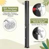 imageGiantex 72Ft 55 Gallon 2Section Solar Heated Outdoor Shower Temperature and Pressure Adjustment Easy Installation Pool Shower for Backyard Garden Beach SpaBlack