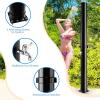 imageGiantex 72Ft 55 Gallon 2Section Solar Heated Outdoor Shower Temperature and Pressure Adjustment Easy Installation Pool Shower for Backyard Garden Beach SpaBlack