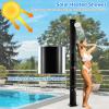 imageGiantex 72Ft 55 Gallon 2Section Solar Heated Outdoor Shower Temperature and Pressure Adjustment Easy Installation Pool Shower for Backyard Garden Beach SpaBlack