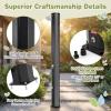 imageGiantex 72Ft 55 Gallon 2Section Solar Heated Outdoor Shower Temperature and Pressure Adjustment Easy Installation Pool Shower for Backyard Garden Beach SpaBlack