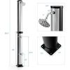 imageGiantex 72Ft 55 Gallon 2Section Solar Heated Outdoor Shower Temperature and Pressure Adjustment Easy Installation Pool Shower for Backyard Garden Beach SpaBlackSilver