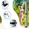 imageGiantex 72Ft 55 Gallon 2Section Solar Heated Outdoor Shower Temperature and Pressure Adjustment Easy Installation Pool Shower for Backyard Garden Beach SpaBlackSilver