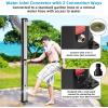 imageGiantex 72Ft 55 Gallon 2Section Solar Heated Outdoor Shower Temperature and Pressure Adjustment Easy Installation Pool Shower for Backyard Garden Beach SpaSilverBlack