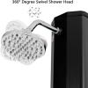 imageGiantex 72Ft 55 Gallon 2Section Solar Heated Outdoor Shower Temperature and Pressure Adjustment Easy Installation Pool Shower for Backyard Garden Beach SpaBlack