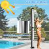 imageGiantex 72Ft 55 Gallon 2Section Solar Heated Outdoor Shower Temperature and Pressure Adjustment Easy Installation Pool Shower for Backyard Garden Beach SpaBlackSilver