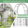 imageGiantex 84 Garden Arbor with Gate HeavyDuty Metal Arch Trellis for Climbing Plants Vines Roses Wedding Archway for Ceremony Pathway amp Outdoor Decoration Patio Pergola for Backyard Lawn54W x 84H