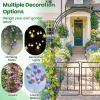 imageGiantex 84 Garden Arbor with Gate HeavyDuty Metal Arch Trellis for Climbing Plants Vines Roses Wedding Archway for Ceremony Pathway amp Outdoor Decoration Patio Pergola for Backyard Lawn54W x 84H