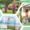 imageGiantex 84 Garden Arbor with Gate HeavyDuty Metal Arch Trellis for Climbing Plants Vines Roses Wedding Archway for Ceremony Pathway amp Outdoor Decoration Patio Pergola for Backyard Lawn54W x 84H