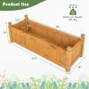 imageGiantex Acacia Wood Raised Garden Bed 44x23x16 Rectangular Planter Box wBlack Liner for Growing Vegetable Flower Herb Fruit Easy Assembly Outdoor Planting Bed for Backyard Garden LawnOrange