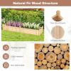 imageGiantex Acacia Wood Raised Garden Bed 44x23x16 Rectangular Planter Box wBlack Liner for Growing Vegetable Flower Herb Fruit Easy Assembly Outdoor Planting Bed for Backyard Garden LawnNatural