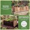 imageGiantex Acacia Wood Raised Garden Bed 44x23x16 Rectangular Planter Box wBlack Liner for Growing Vegetable Flower Herb Fruit Easy Assembly Outdoor Planting Bed for Backyard Garden LawnWeathered Gray