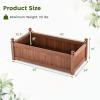 imageGiantex Acacia Wood Raised Garden Bed 44x23x16 Rectangular Planter Box wBlack Liner for Growing Vegetable Flower Herb Fruit Easy Assembly Outdoor Planting Bed for Backyard Garden LawnBrown
