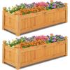 imageGiantex Acacia Wood Raised Garden Bed 44x23x16 Rectangular Planter Box wBlack Liner for Growing Vegetable Flower Herb Fruit Easy Assembly Outdoor Planting Bed for Backyard Garden LawnOrange