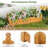 imageGiantex Acacia Wood Raised Garden Bed 44x23x16 Rectangular Planter Box wBlack Liner for Growing Vegetable Flower Herb Fruit Easy Assembly Outdoor Planting Bed for Backyard Garden LawnOrange