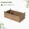 imageGiantex Acacia Wood Raised Garden Bed 44x23x16 Rectangular Planter Box wBlack Liner for Growing Vegetable Flower Herb Fruit Easy Assembly Outdoor Planting Bed for Backyard Garden LawnLight Brown