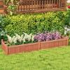 imageGiantex Acacia Wood Raised Garden Bed 44x23x16 Rectangular Planter Box wBlack Liner for Growing Vegetable Flower Herb Fruit Easy Assembly Outdoor Planting Bed for Backyard Garden LawnBrown