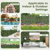 imageGiantex Artificial Ivy Privacy Fence 2 Pack  120 x 40 Artificial Hedges Fence Faux Lily Leaf Greenery Wall Screen Decorative Outdoor Privacy Screen for Garden Patio Balcony Dark Green