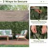 imageGiantex Artificial Ivy Privacy Fence 2 Pack  120 x 40 Artificial Hedges Fence Faux Lily Leaf Greenery Wall Screen Decorative Outdoor Privacy Screen for Garden Patio Balcony Dark Green