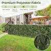 imageGiantex Artificial Ivy Privacy Fence 2 Pack  120 x 40 Artificial Hedges Fence Faux Lily Leaf Greenery Wall Screen Decorative Outdoor Privacy Screen for Garden Patio Balcony Dark Green