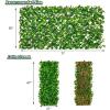 imageGiantex Expandable Fence Privacy Screen  Decorative Faux Purple Eucalyptus Fencing Panel for Balcony Artificial Hedges with PE Leaves and Willow for Outdoors Garden Patio Deck Apartment 1 PackGreen Ivy