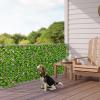 imageGiantex Expandable Fence Privacy Screen  Decorative Faux Purple Eucalyptus Fencing Panel for Balcony Artificial Hedges with PE Leaves and Willow for Outdoors Garden Patio Deck Apartment 1 PackGreen Eucalyptus