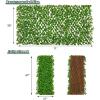 imageGiantex Expandable Fence Privacy Screen  Decorative Faux Purple Eucalyptus Fencing Panel for Balcony Artificial Hedges with PE Leaves and Willow for Outdoors Garden Patio Deck Apartment 1 PackGreen Eucalyptus