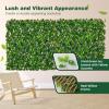 imageGiantex Expandable Fence Privacy Screen  Decorative Faux Purple Eucalyptus Fencing Panel for Balcony Artificial Hedges with PE Leaves and Willow for Outdoors Garden Patio Deck Apartment 1 PackGreen Ivy