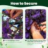 imageGiantex Expandable Fence Privacy Screen  Decorative Faux Purple Eucalyptus Fencing Panel for Balcony Artificial Hedges with PE Leaves and Willow for Outdoors Garden Patio Deck Apartment 1 PackPurple Eucalyptus