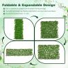 imageGiantex Expandable Fence Privacy Screen  Decorative Faux Purple Eucalyptus Fencing Panel for Balcony Artificial Hedges with PE Leaves and Willow for Outdoors Garden Patio Deck Apartment 1 PackGreen Eucalyptus