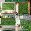 imageGiantex Expandable Fence Privacy Screen  Decorative Faux Purple Eucalyptus Fencing Panel for Balcony Artificial Hedges with PE Leaves and Willow for Outdoors Garden Patio Deck Apartment 1 PackGreen Ivy