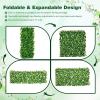 imageGiantex Expandable Fence Privacy Screen  Decorative Faux Purple Eucalyptus Fencing Panel for Balcony Artificial Hedges with PE Leaves and Willow for Outdoors Garden Patio Deck Apartment 1 PackGreen Ivy