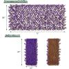 imageGiantex Expandable Fence Privacy Screen  Decorative Faux Purple Eucalyptus Fencing Panel for Balcony Artificial Hedges with PE Leaves and Willow for Outdoors Garden Patio Deck Apartment 1 PackPurple Eucalyptus