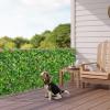 imageGiantex Expandable Fence Privacy Screen  Decorative Faux Purple Eucalyptus Fencing Panel for Balcony Artificial Hedges with PE Leaves and Willow for Outdoors Garden Patio Deck Apartment 1 PackGreen Ivy