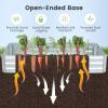imageGiantex Galvanized Steel Raised Garden Bed with Mini Greenhouse Outdoor Metal Planter Box Kit with Large Rollup PVC Cover 71x 355x 36 Planter Raised Bed for Growing Flower Herb Vegetable FruitSilver